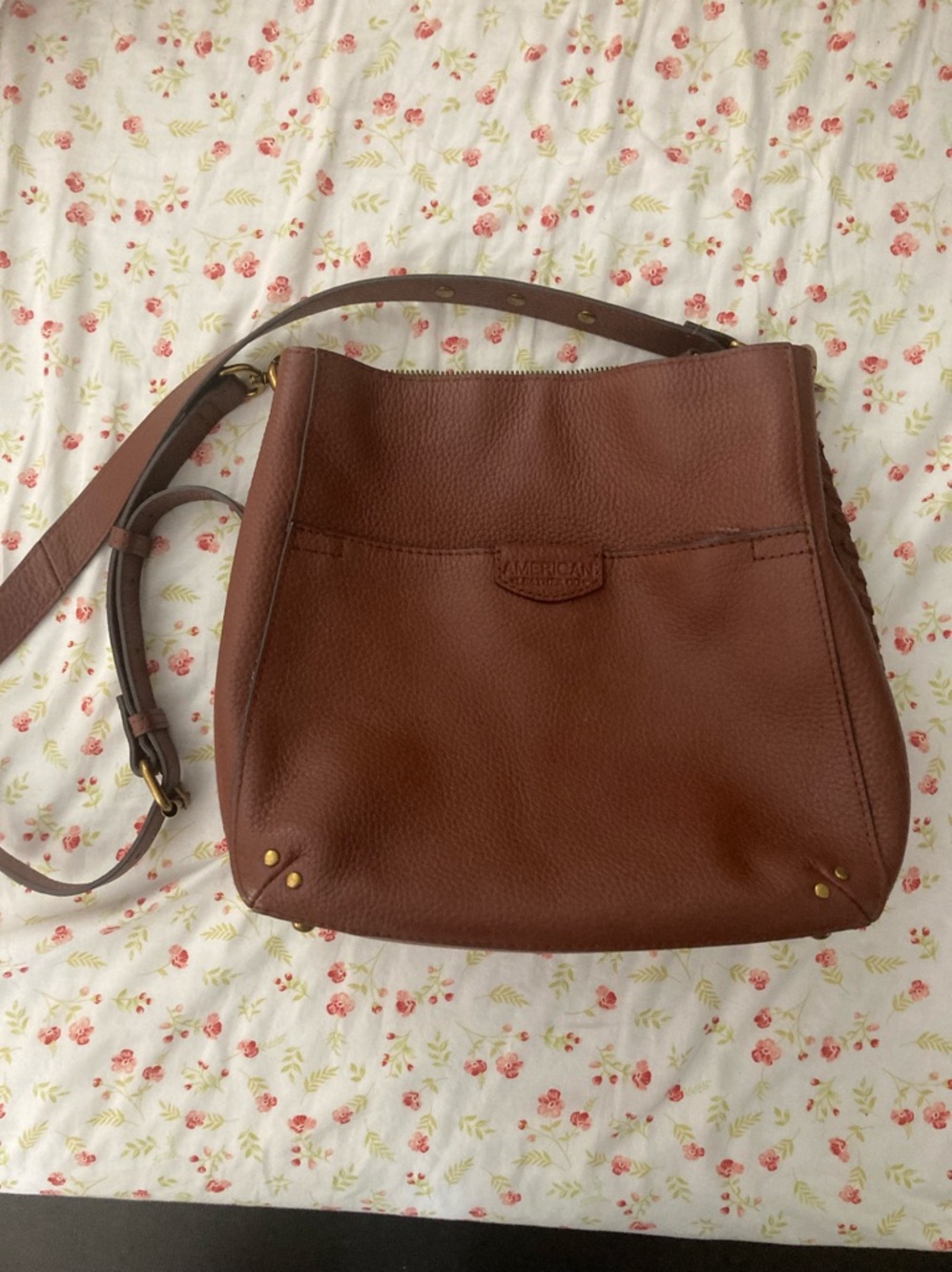 American Leather Co Triple Entry bag in Brandy